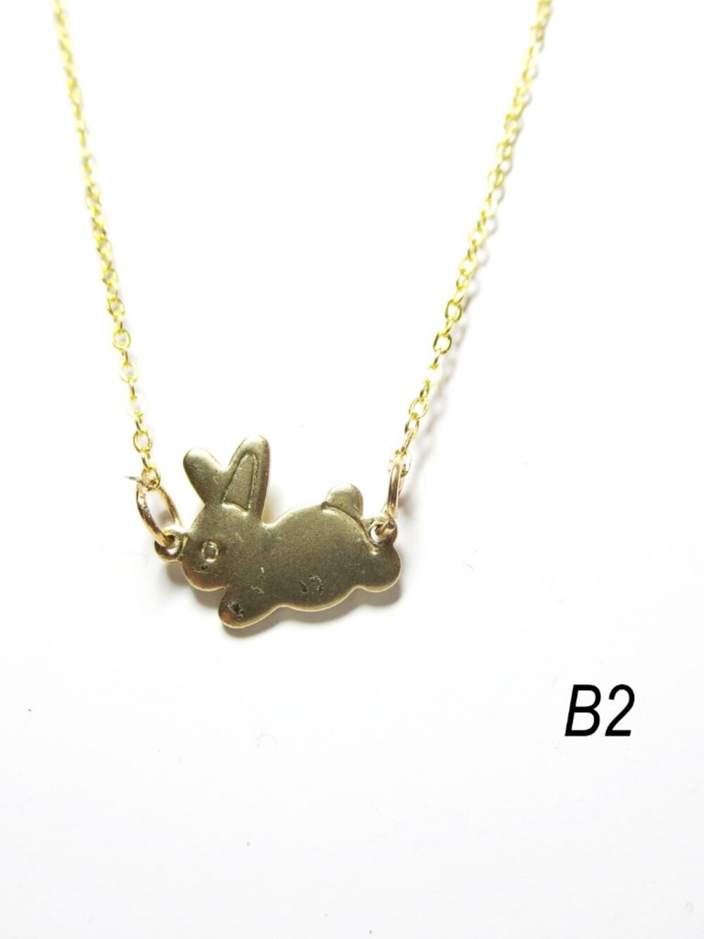 Gold Bunny Necklace Child's Necklace